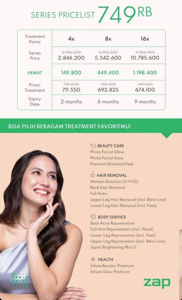 5 Perawatan ZAP Keren Harga Bikin Dompet Senyum! 5 Perawatan ZAP Keren Harga Bikin Dompet Senyum!