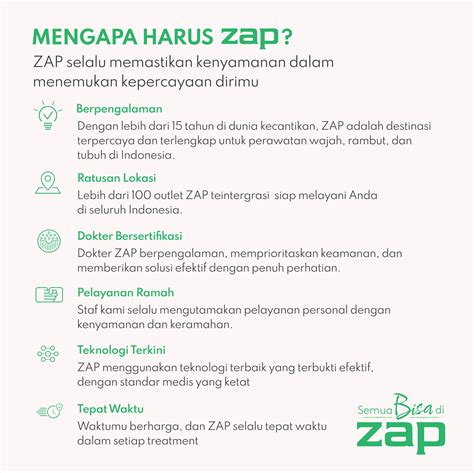 5 Perawatan ZAP Keren Harga Bikin Dompet Senyum! 5 Perawatan ZAP Keren Harga Bikin Dompet Senyum!